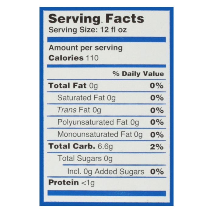 Bud light nutrition facts